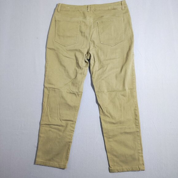 Chico's jeans woman's 2( L/12) olive green colour Platinum Boyfriend style - Picture 3 of 14